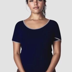 LuLaRoe Womens Plus Size Dark Blue Short Sleeve Tee Size 2Xl